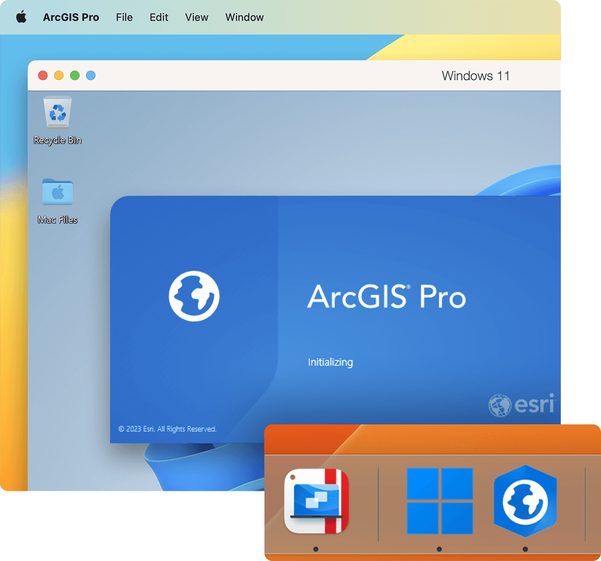 运行 ArcGIS Pro、ArcMap 和其他地理信息系统 (GIS) 软件，创建、分析、虚拟化和共享空间数据